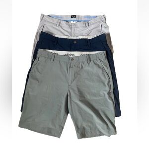 Bundle Of 3 Adidas Shorts Men’s s 36 Gray Golf Performance Stretch Moisture